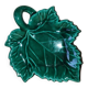 Charming ceramic dish in the shape of a leaf, signed Vallauris, in