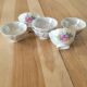 6 antique coffee cups in pearlescent porcelain