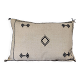 Grand coussin berbère etnique blanc 60x90 cm