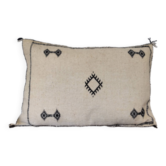 Large white ethnic Berber cushion 60x90 cm