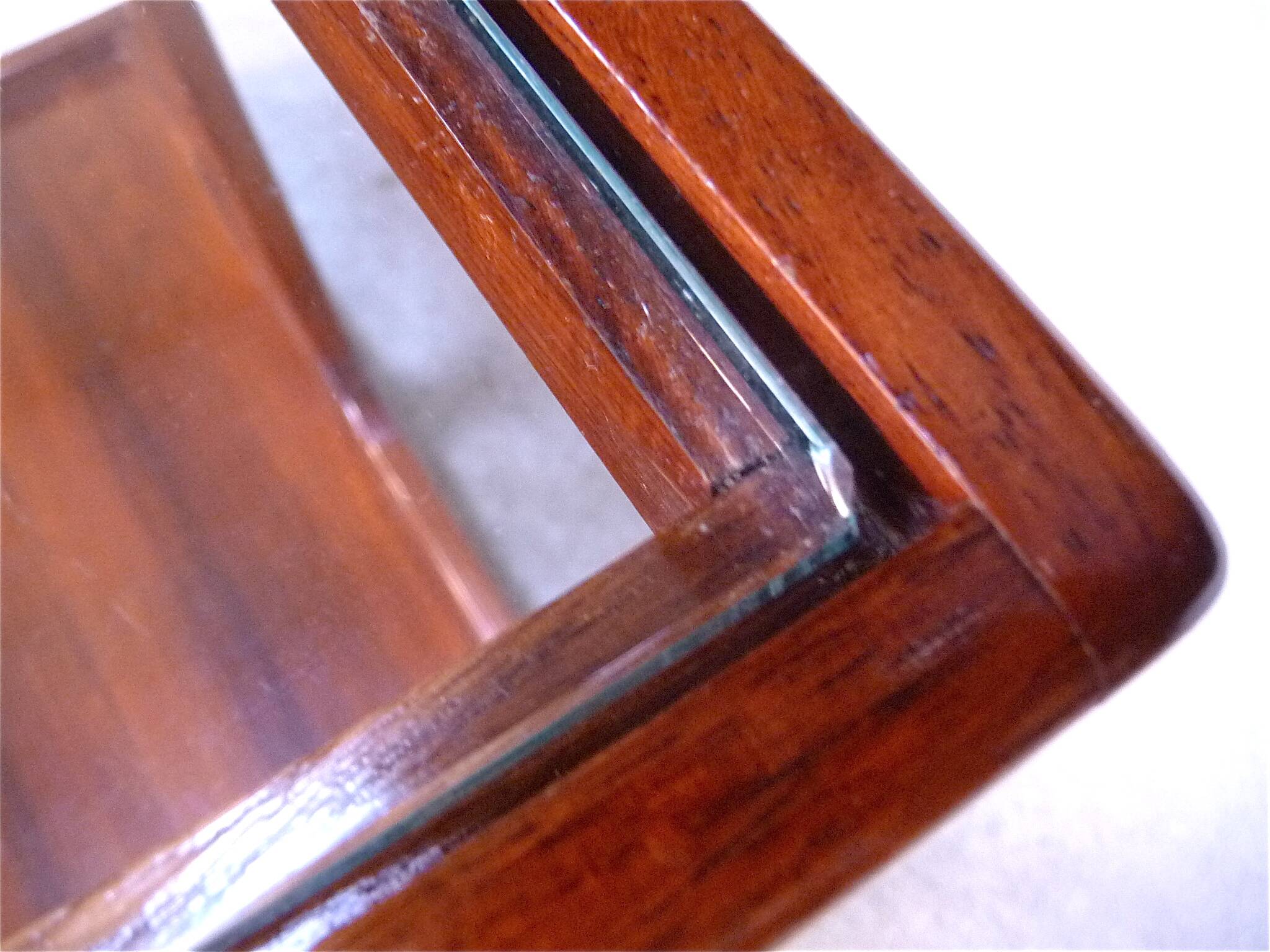 Vintage Modernist Serving Bar Cart in Walnut with Glass Top, Germany 1960s