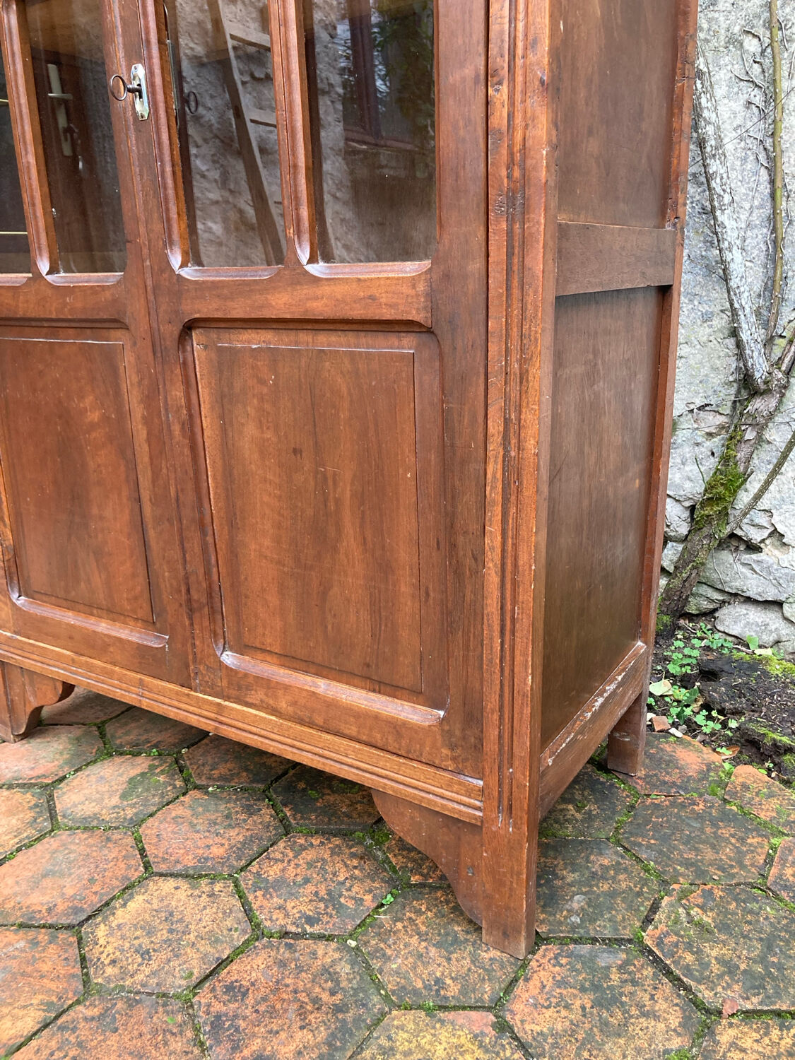 Vintage glass-fronted cabinet