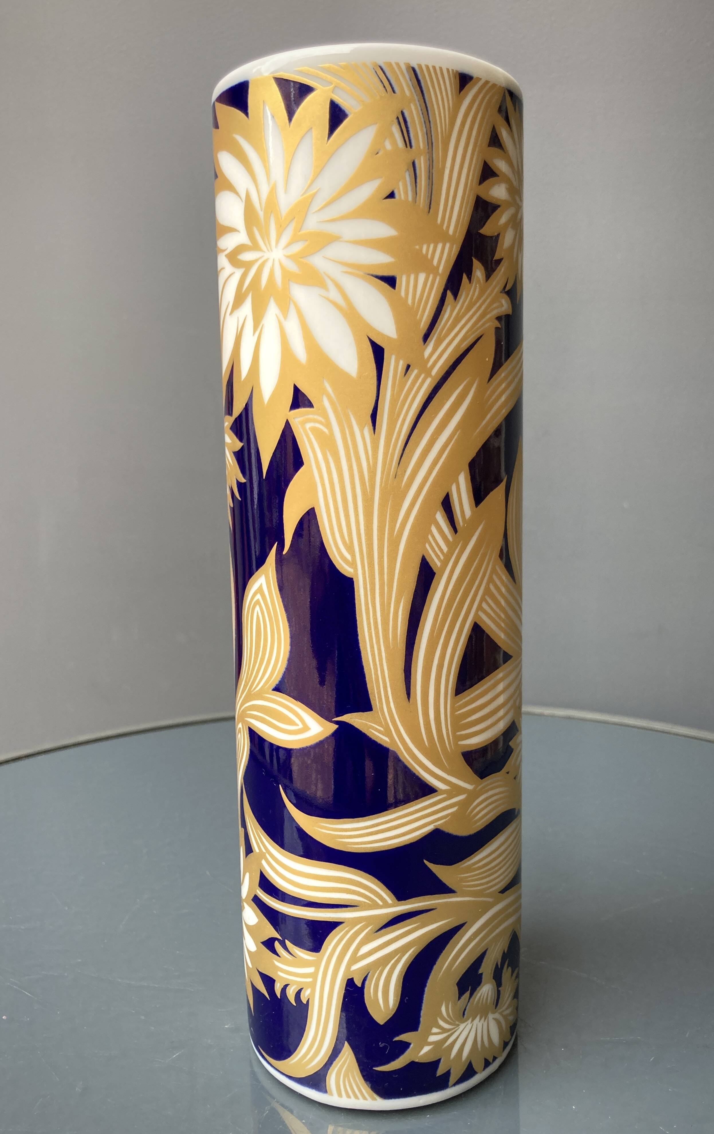 2 Royal Bavarian porcelain vases - KPM - Echt Cobalt