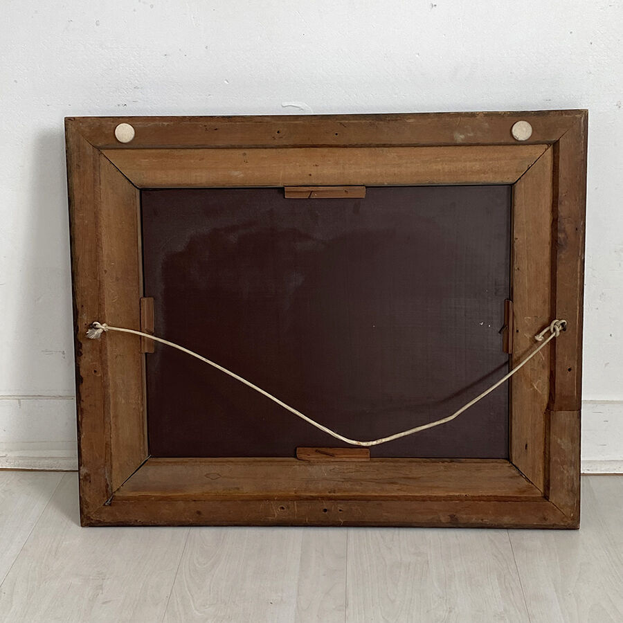 Louis XV style mirror in wood and gilded stucco