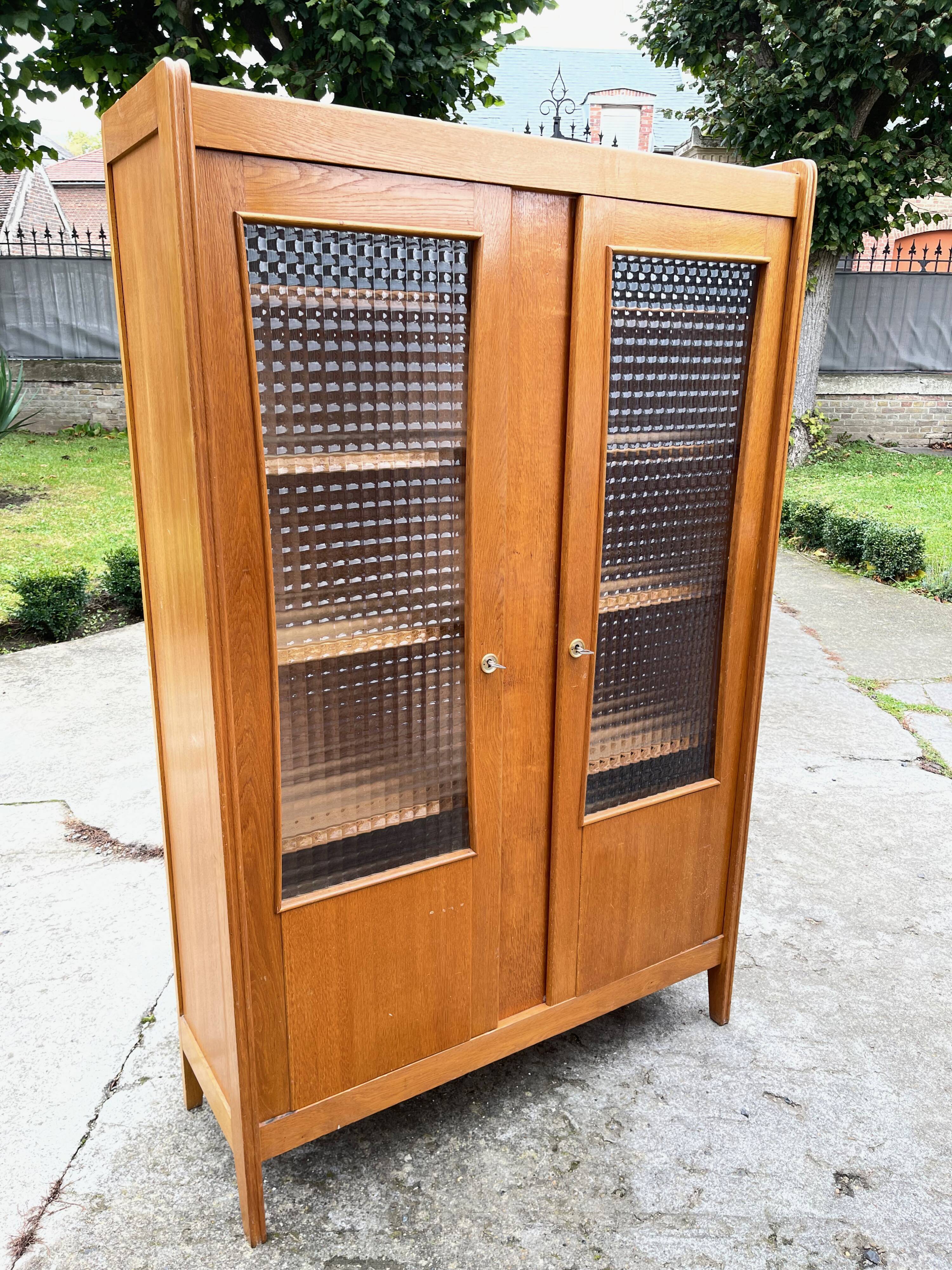 French glass cabinet - 1960 vintage