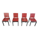 Set of 4 post modern dining chairs, 1980s