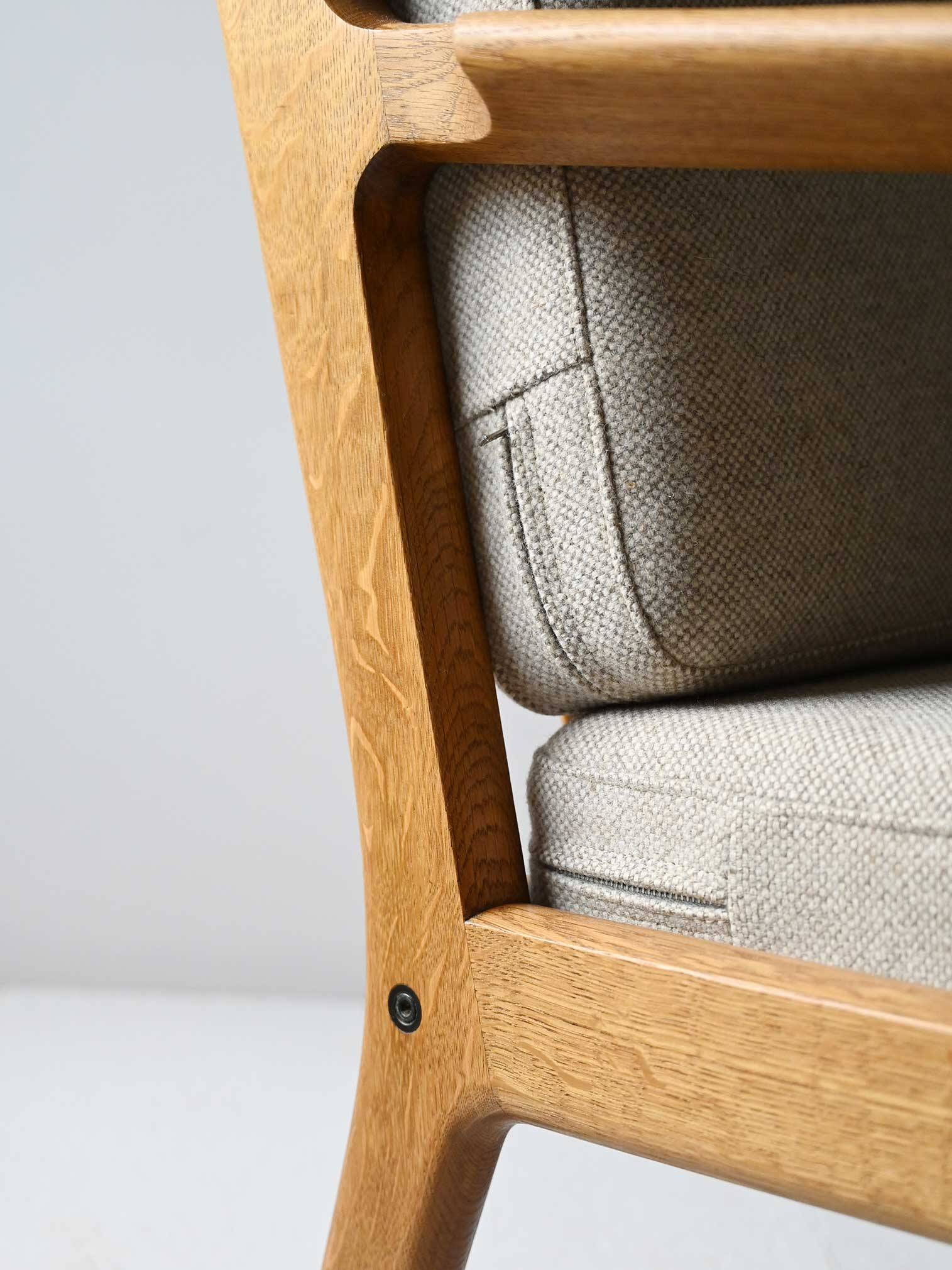 Fauteuil vintage danois Hans Wegner GE265 avec dossier fixe