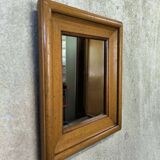 Rectangular wooden mirror