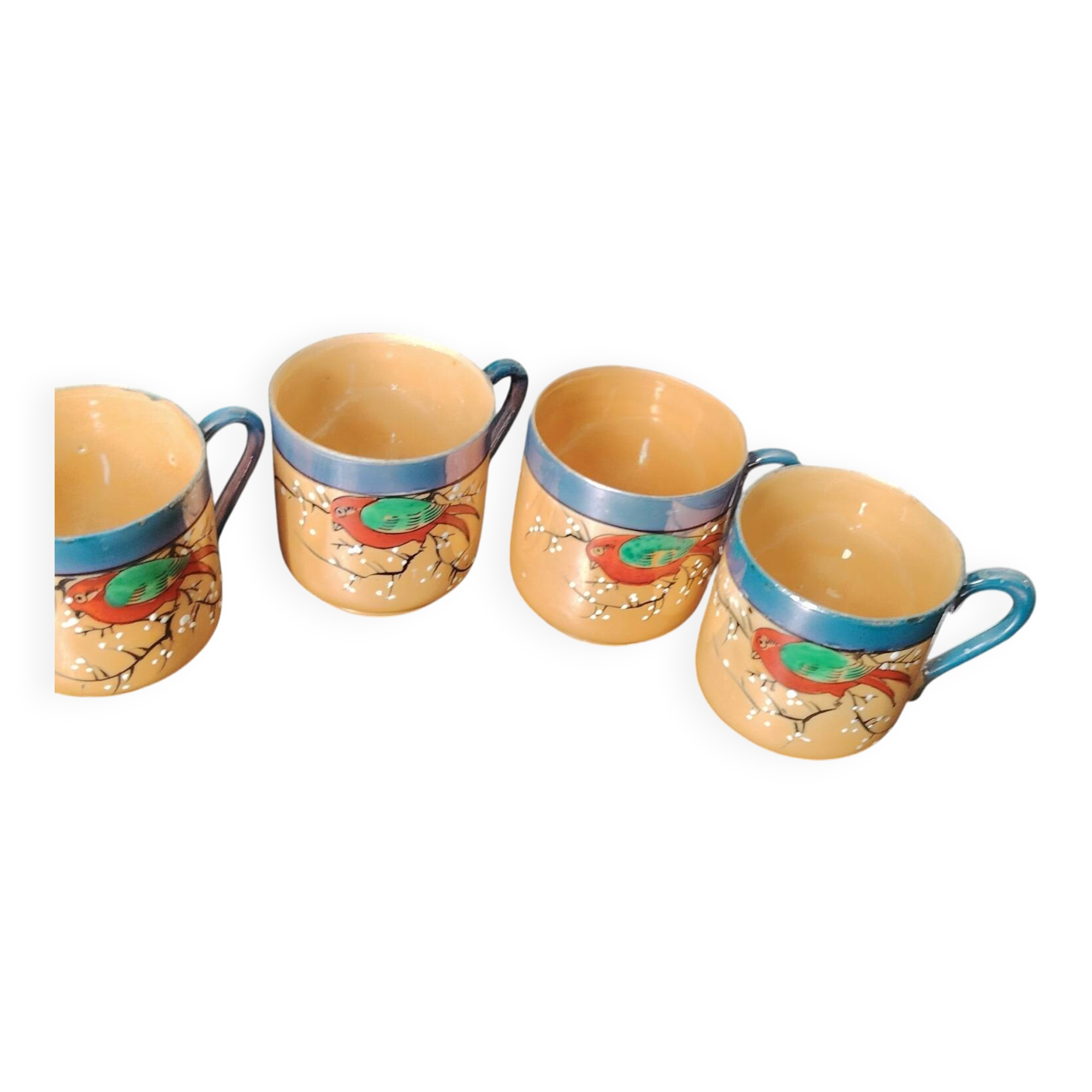4 Japanese cups and saucers