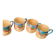 4 Japanese cups and saucers