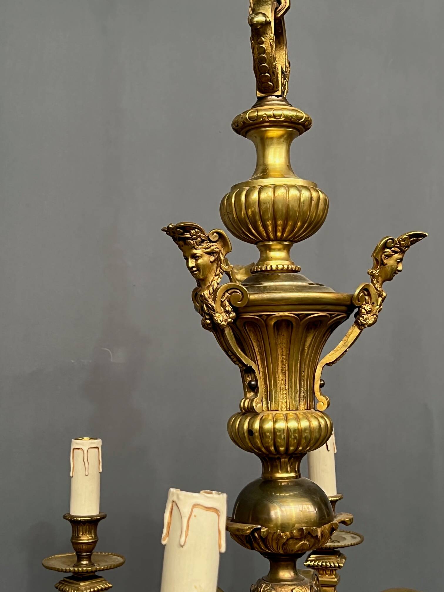 Mazarin chandelier. Solid bronze.