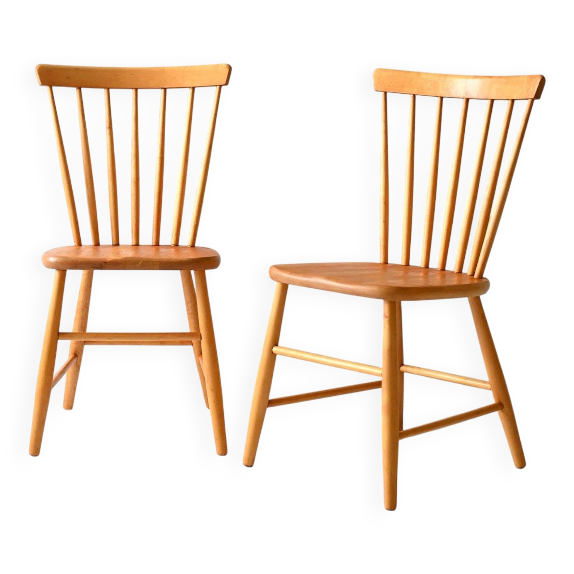 Paire de chaises Pinstolar scandinaves du milieu du siècle