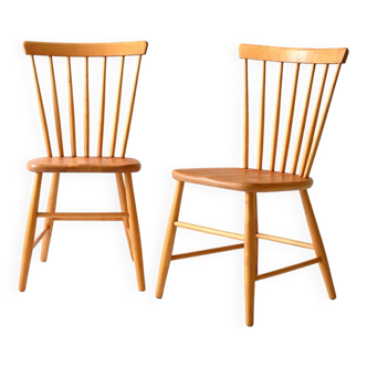 Paire de chaises Pinstolar scandinaves du milieu du siècle
