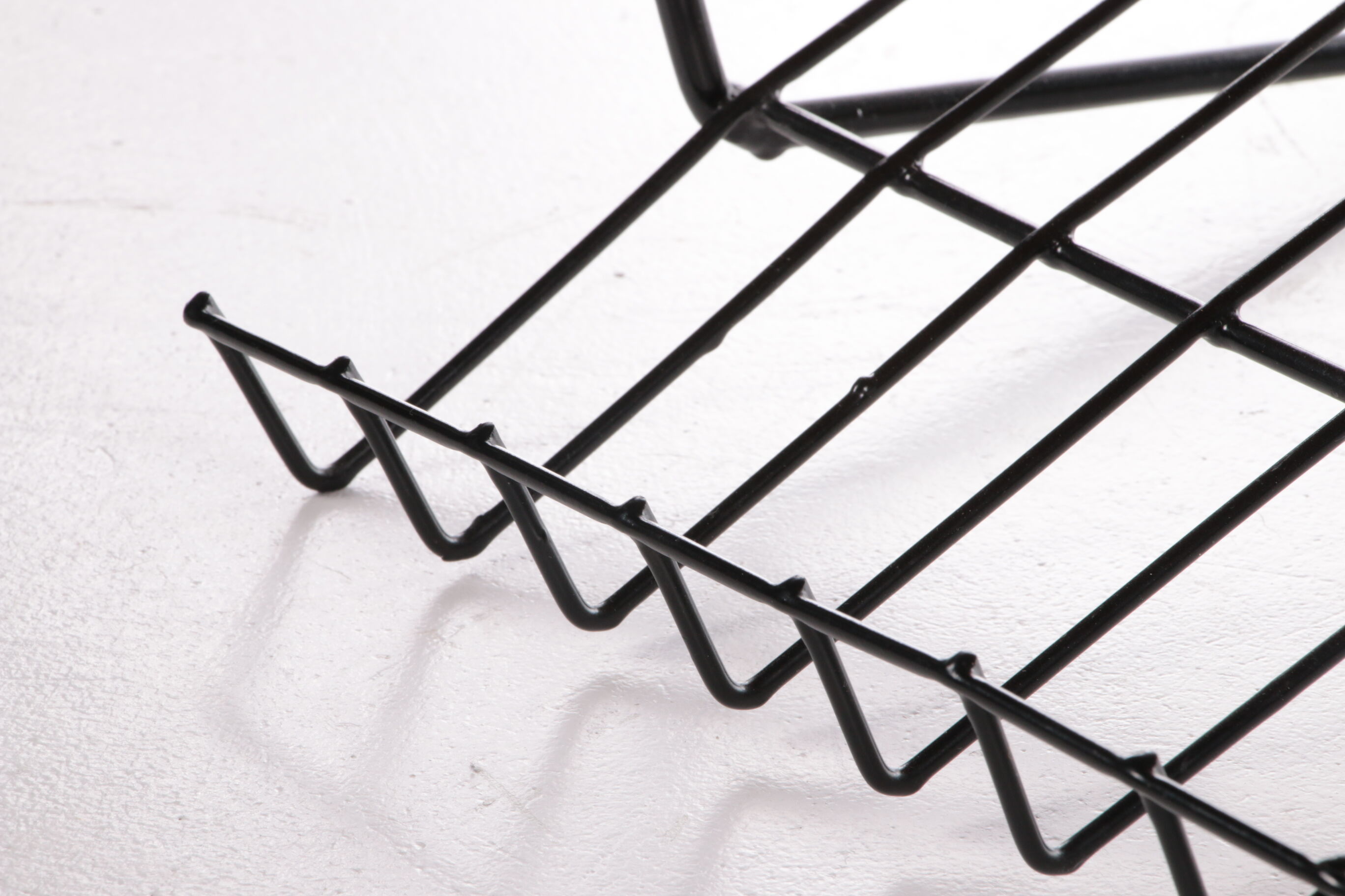 Vintage magazine rack made of metal and wood, 1960s