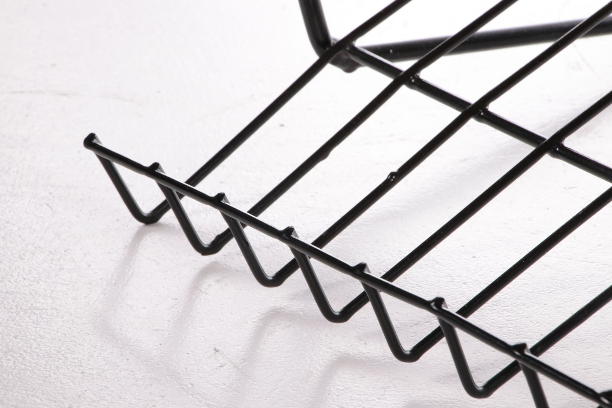 Vintage magazine rack made of metal and wood, 1960s