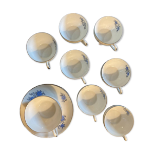 8 tasses art déco limoges - porcelaine