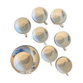 8 tasses art déco limoges porcelaine fine