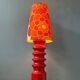 Red ceramic table lamp