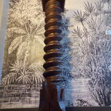 Old carved wooden presentation column h=150 cm