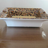 Porcelain leopard ashtray 70s 80s