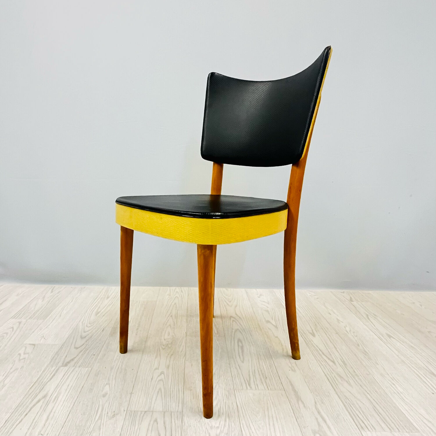 Four colourful chairs