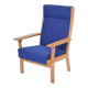 Reupholstered Danish Mid-Century Modern GE 181 a Chair by Hans Wegner for GETAMA