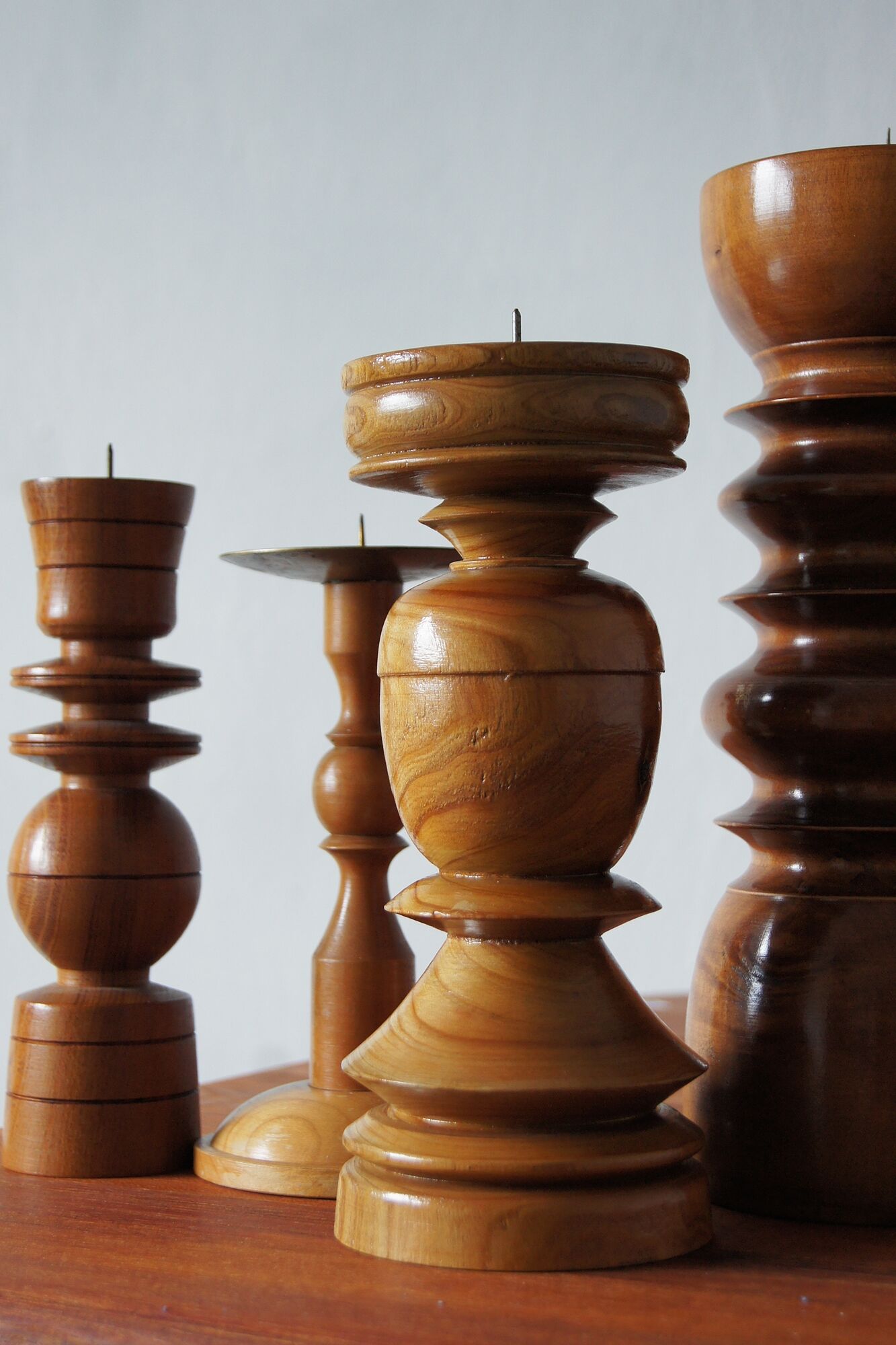 Bougeoirs scandinaves en bois