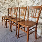 Set of 4 vintage Luterma beech bistro chairs – 1950s