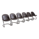 6x Vintage Pascale Dining chairs by Gastone Rinaldi for Thema Italy 1970s