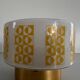 Ceiling light or wall sconce in opal glass with yellow decorations by VEB, 1950s, Germany.