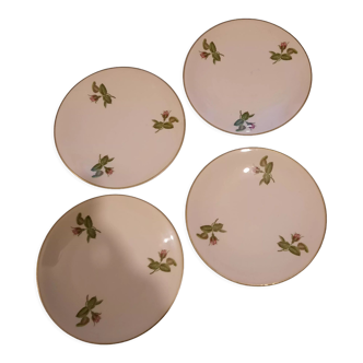 Paris porcelain, 4 flat plates.