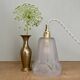 Vintage Art Deco frosted glass tulip pendant light