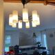 Vintage 9-light pendant light in Perspex