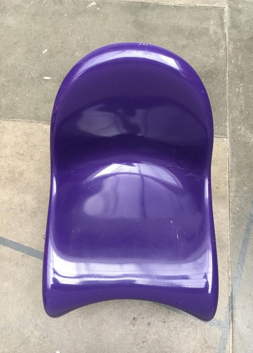 Mid-century Panton side chair set by Verner Panton for Herman Miller, 1960s.