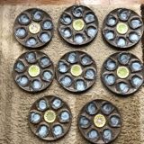 Vallauris ceramic oyster plates circa 1960 x8