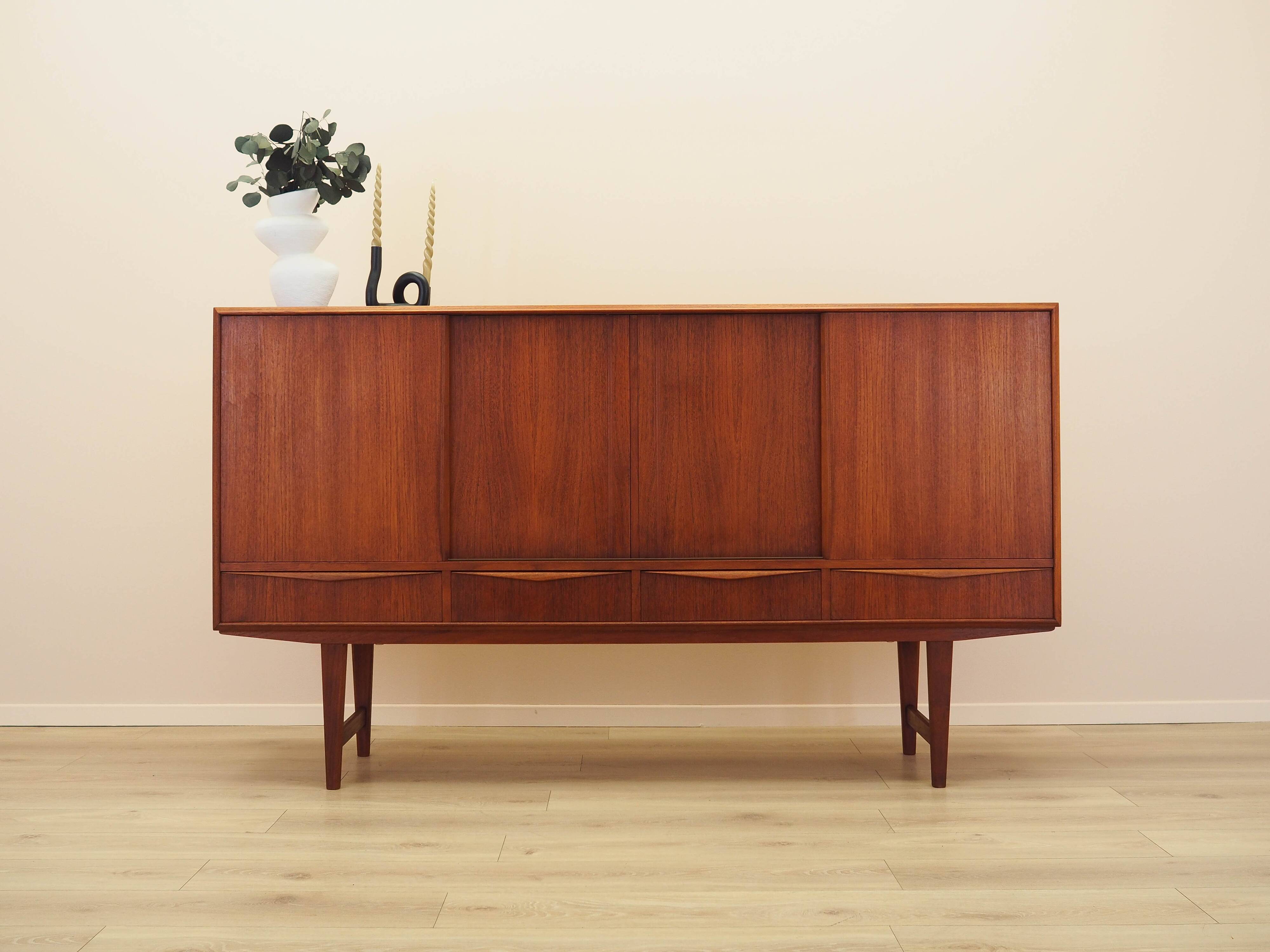 Teak highboard, Danish design, 1960s, designer: E.W. Bach