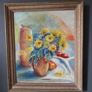 Tableau ancien représentant un bouquet de fleurs