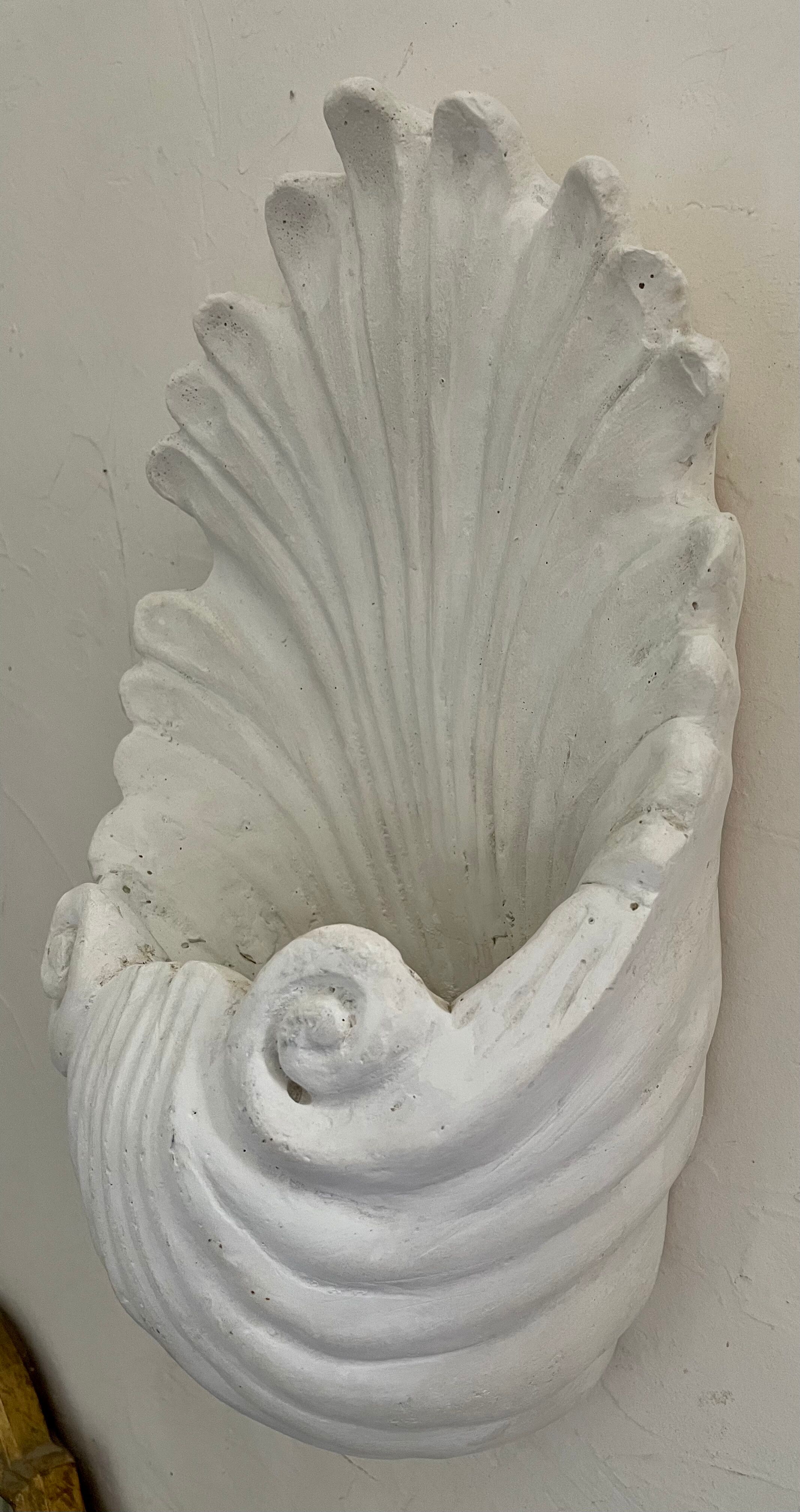 Art Deco shell wall lamp 49cm