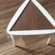 table basse tripode blanche et bois Arthur Umanoff