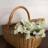Braided wicker basket