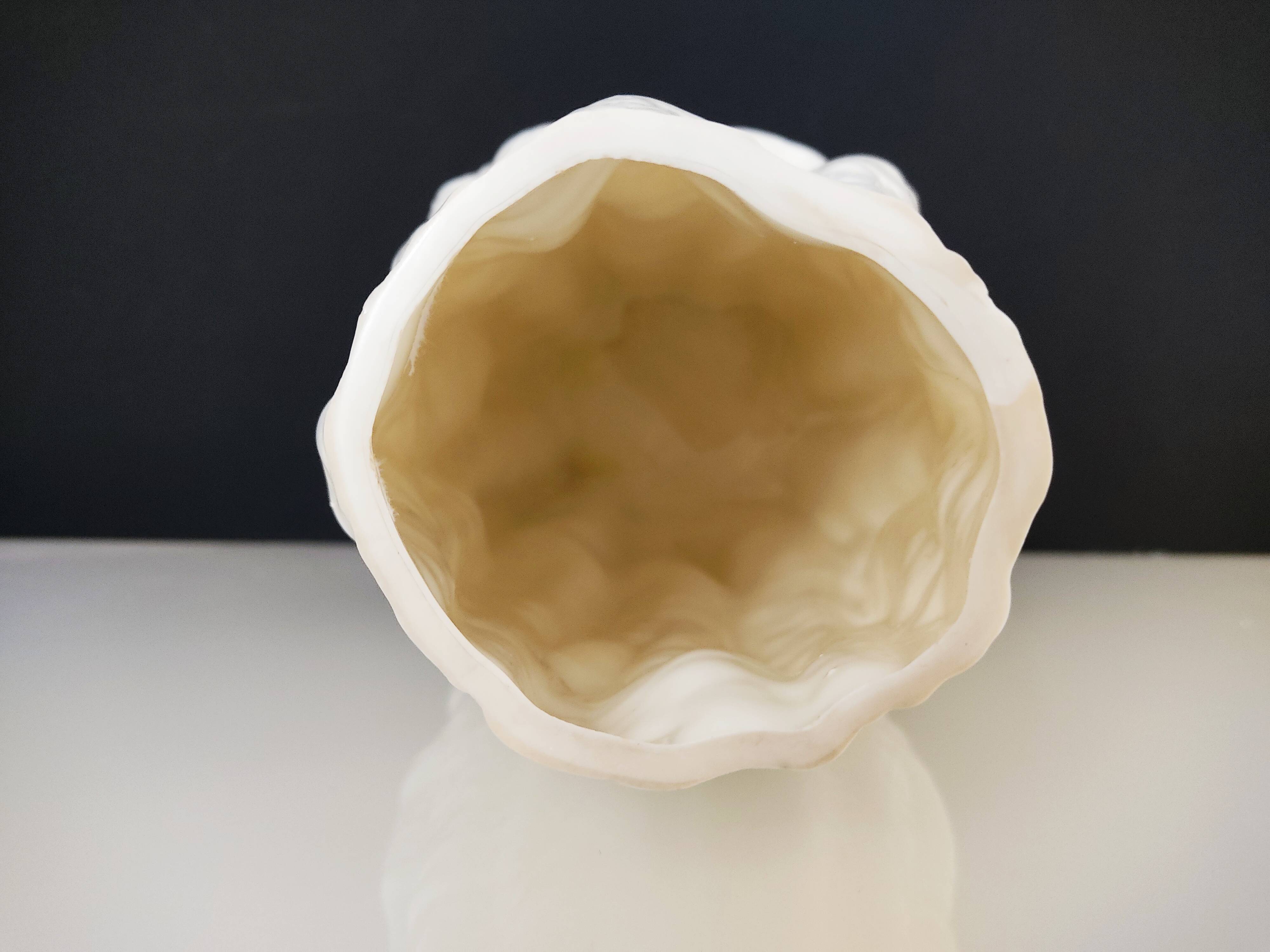 Glass vase in the shape of stone or coral