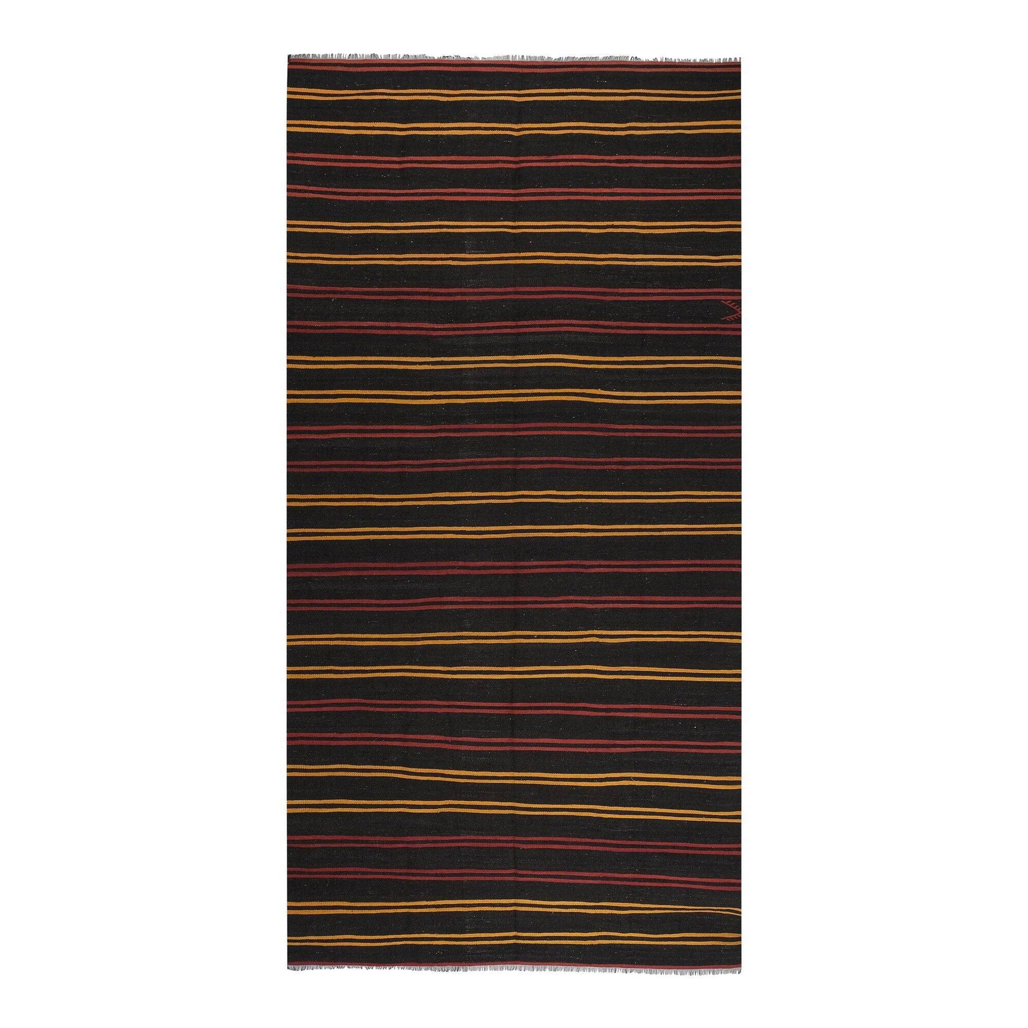 Vintage Turkish kilim, handwoven, 230x420 cm.