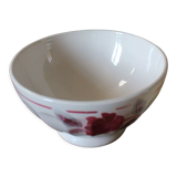 Old standing bowl pink red blue foliage