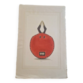 La Roche Laffitte (Born in 1943) - Watercolour drawing on silk - Dan mask