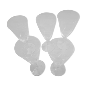 lot de 5 flûtes cristal
