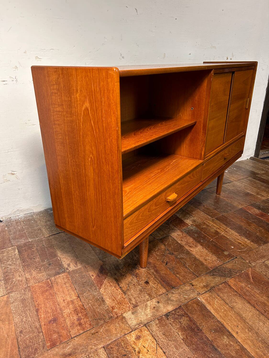 Mid century retro vintage teak small sideboard