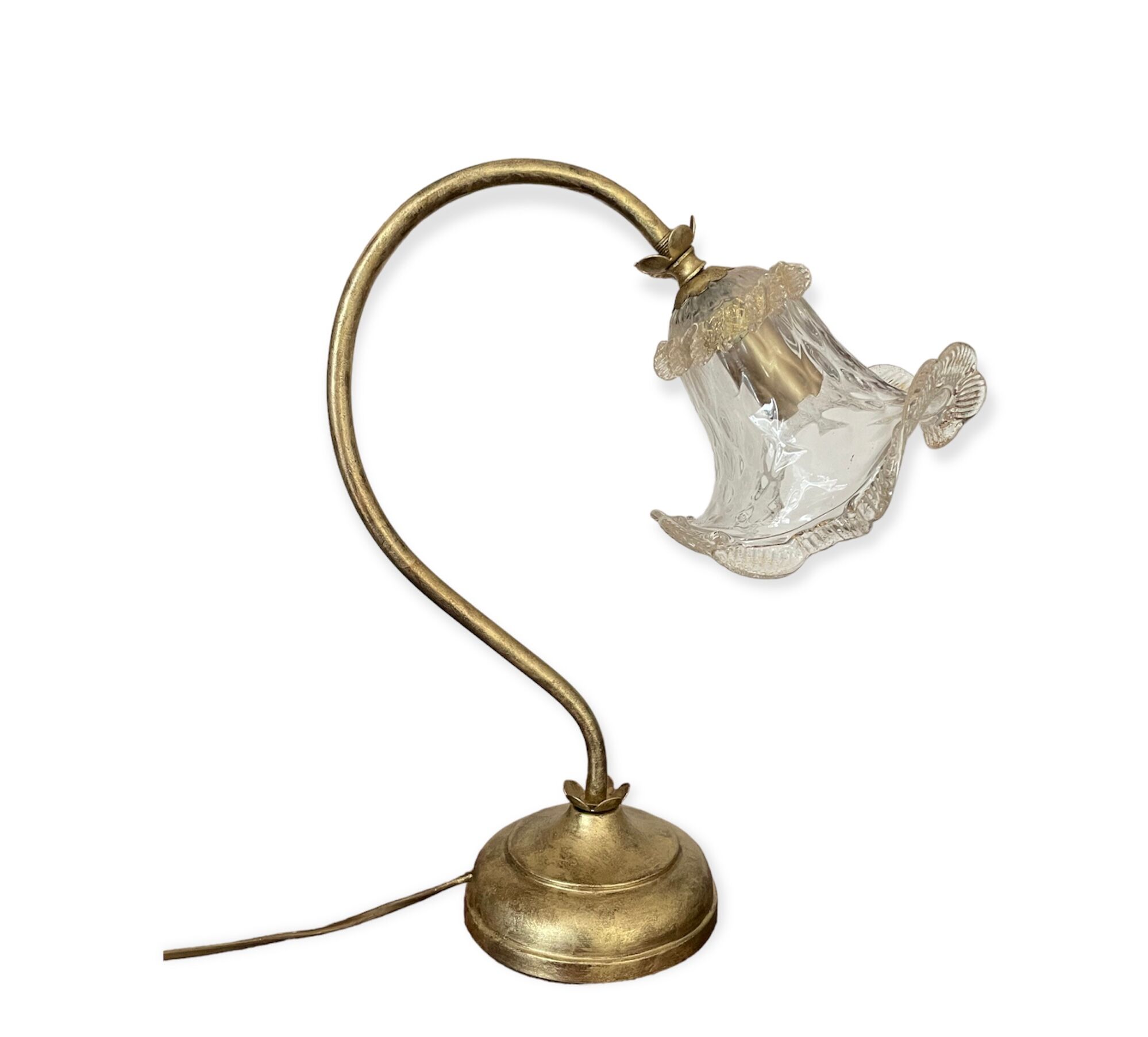 Lampe col de cygne tulipe Murano