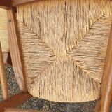 4 rustic Paillé chairs