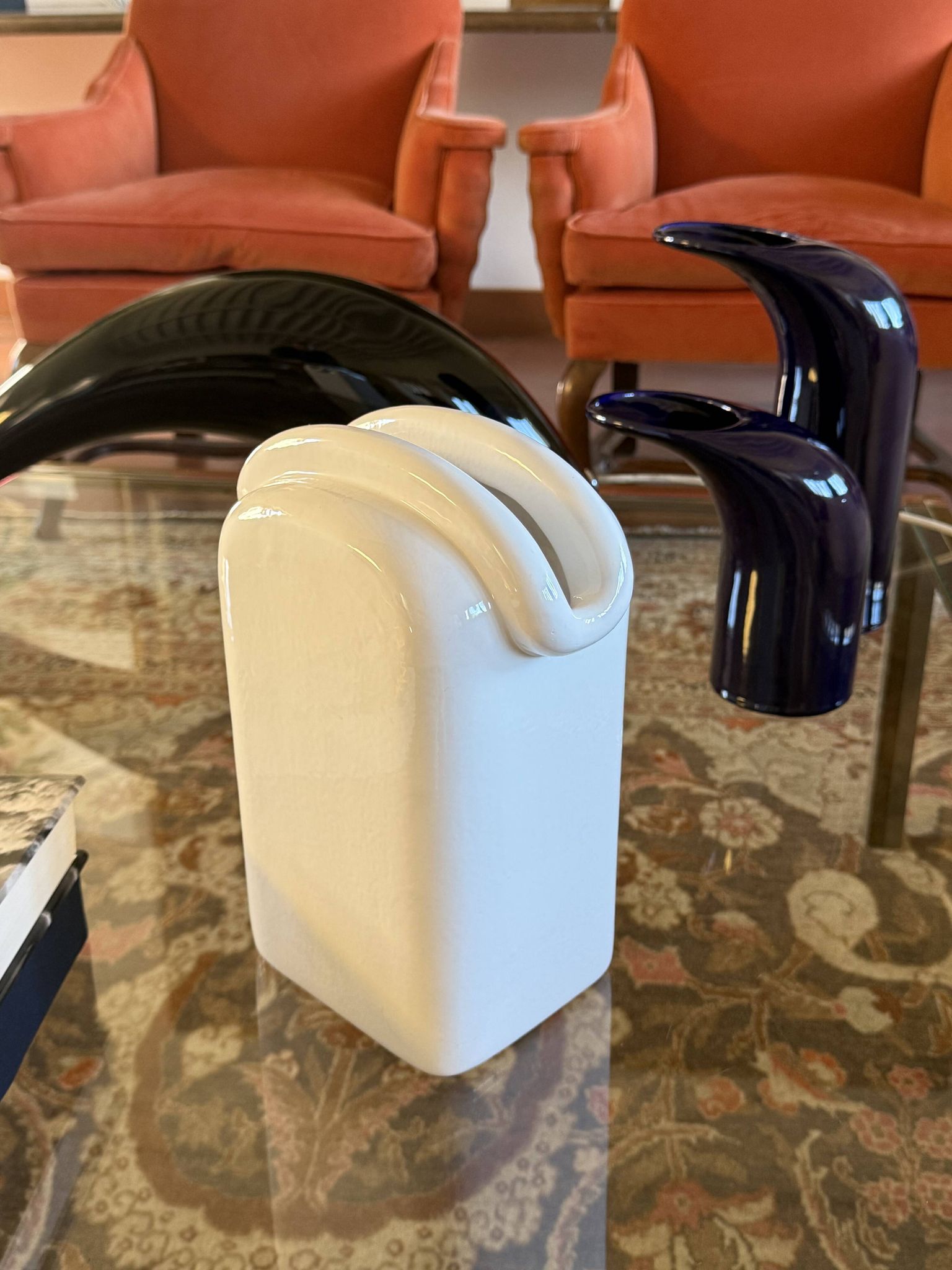 Sergio Asti, vase en céramique moderne, Gabbianelli Italie ca. 1970