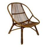 Vintage Rattan Chair Dirk Van Sliedregt Rohe Noordwolde 1960